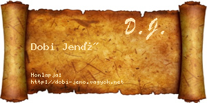 Dobi Jenő névjegykártya