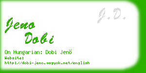 jeno dobi business card