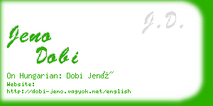 jeno dobi business card